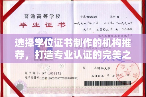 沅陵选择学位证书制作的机构推荐，打造专业认证的完美之选
