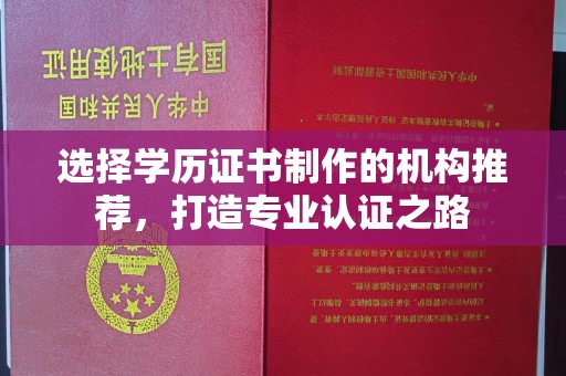 沅陵选择学历证书制作的机构推荐，打造专业认证之路
