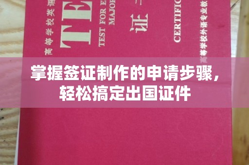 沅陵掌握签证制作的申请步骤，轻松搞定出国证件