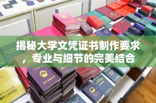 沅陵揭秘大学文凭证书制作要求，专业与细节的完美结合
