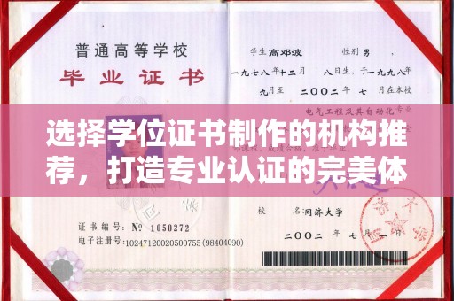 沅陵选择学位证书制作的机构推荐，打造专业认证的完美体验