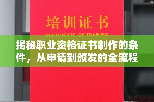 沅陵揭秘职业资格证书制作的条件，从申请到颁发的全流程解析